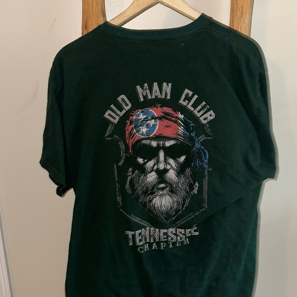 Old Man Club Tennessee Chapter Biker Dark Green T-shirt